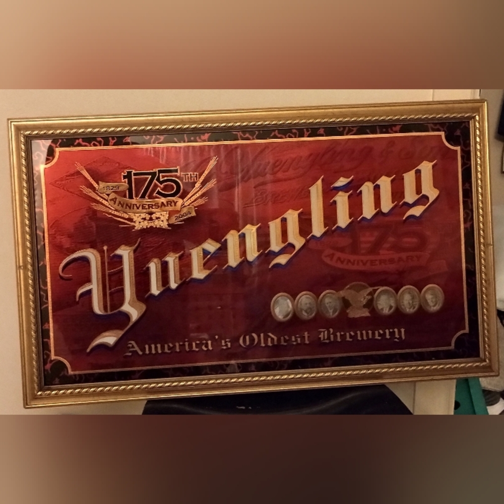 Yuengling Glass 125th Anniversary Sign